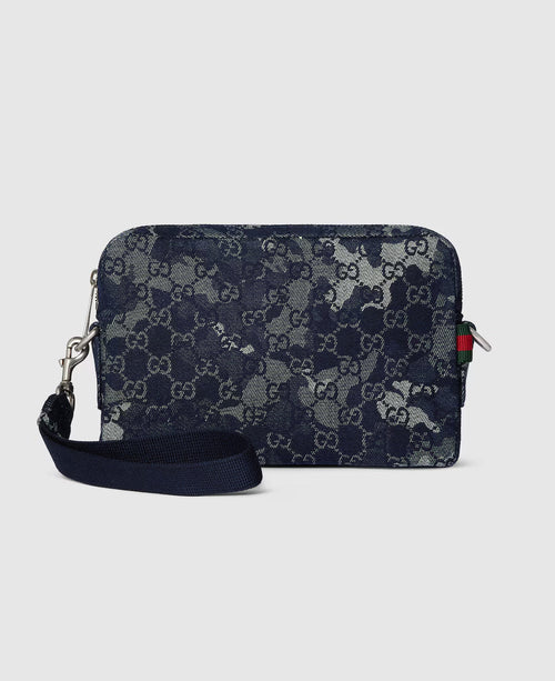 Sac à bandoulière en denim GG petit format