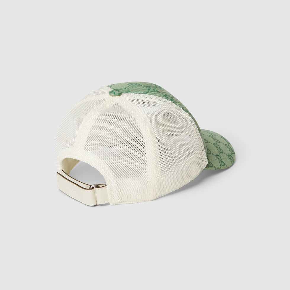 CASQUETTE EN TOILE ORIGINAL GG VERT BLANC