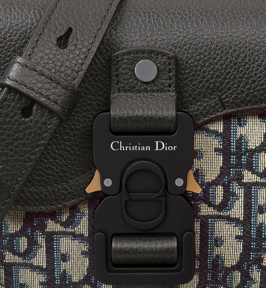 Mini sac Messenger à rabat Saddle Noir et Beige