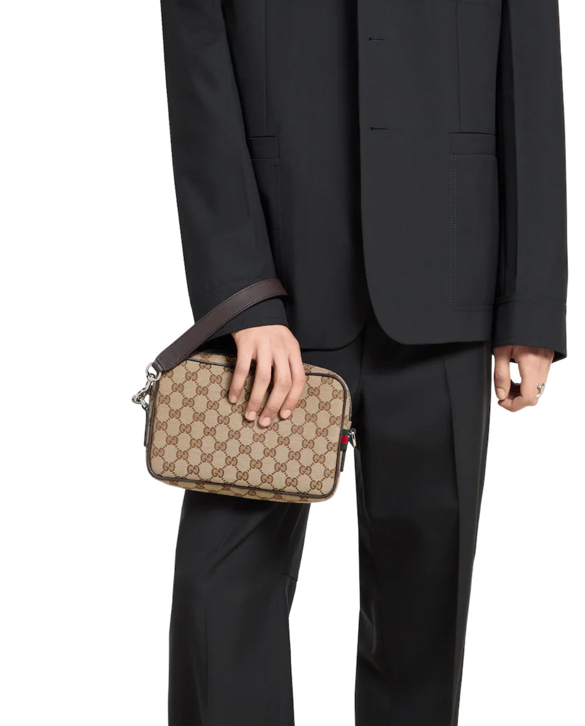 Sac à bandoulière en toile GG petit format