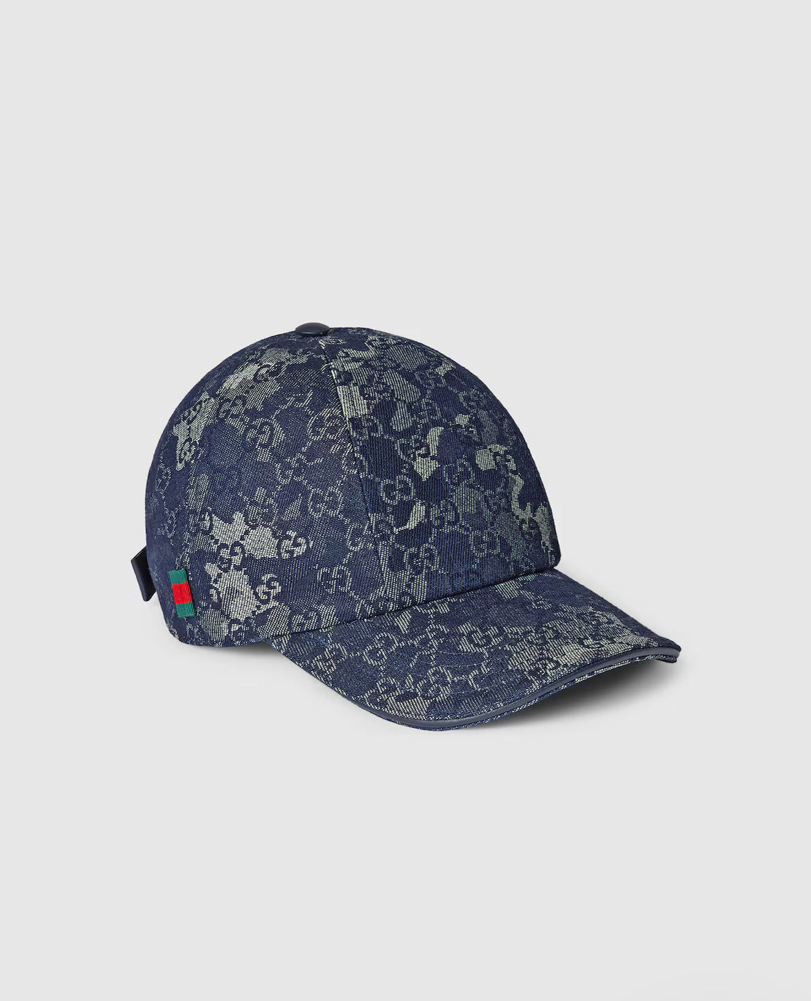 Casquette en denim GG avec détail bande Web