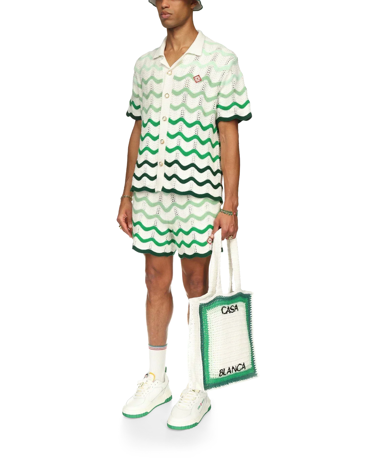 Wavy Gradient Crochet Shirt