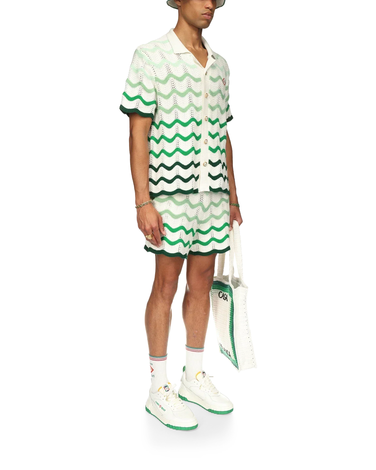 Wavy Gradient Crochet Shirt