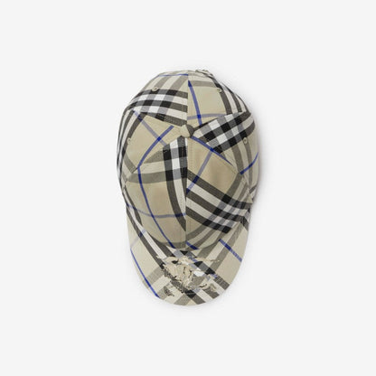 Casquette de baseball en coton mélangé Check EKD LICHEN