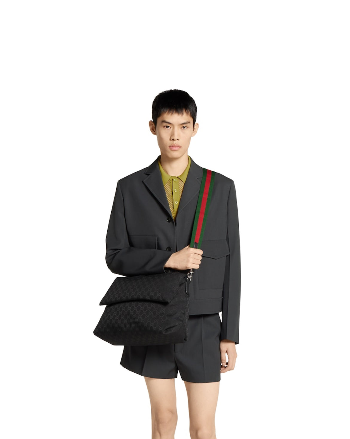 Sac à bandoulière en toile GG grand format