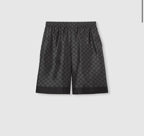 Short en twill de soie avec imprimé