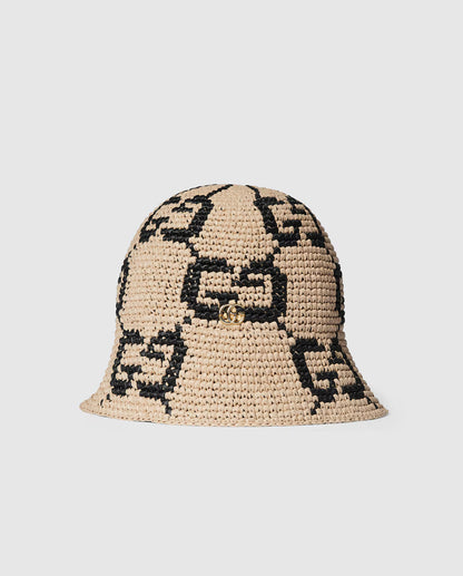 Chapeau cloche en paille GG
