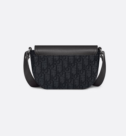 Mini sac Messenger à rabat Saddle Noir