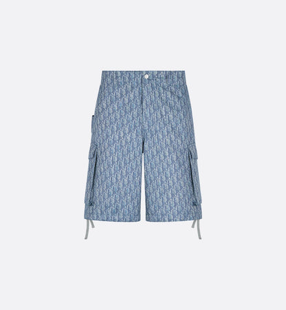 Bermuda cargo Dior Oblique
Twill de coton mélangé bleu