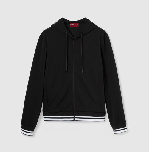 Veste zippée à capuche en jersey