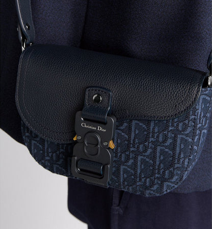 Mini sac Messenger à rabat Saddle Bleu Marine