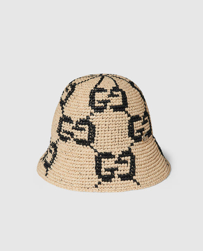 Chapeau cloche en paille GG