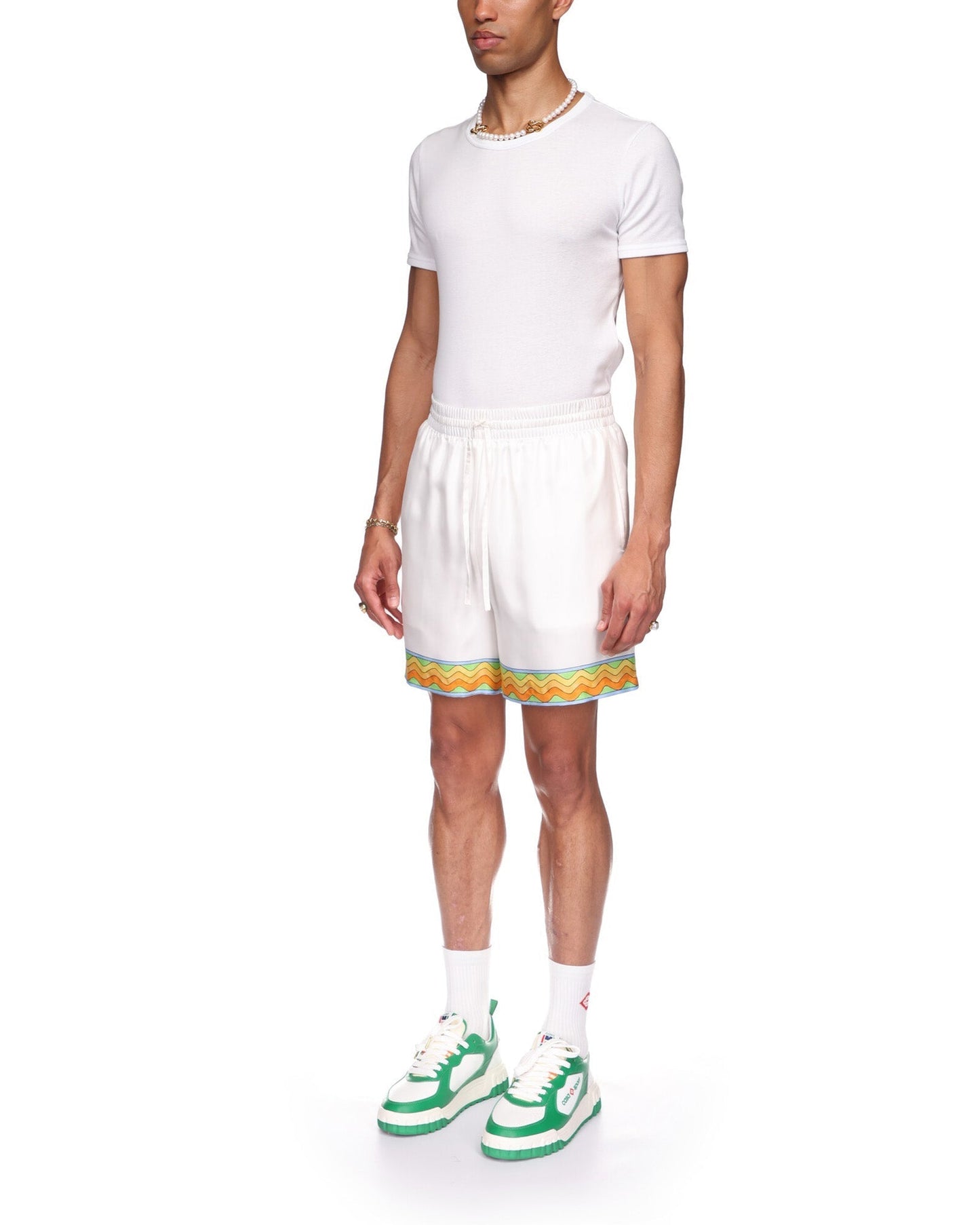 Afro Cubism Tennis Club Silk Shorts