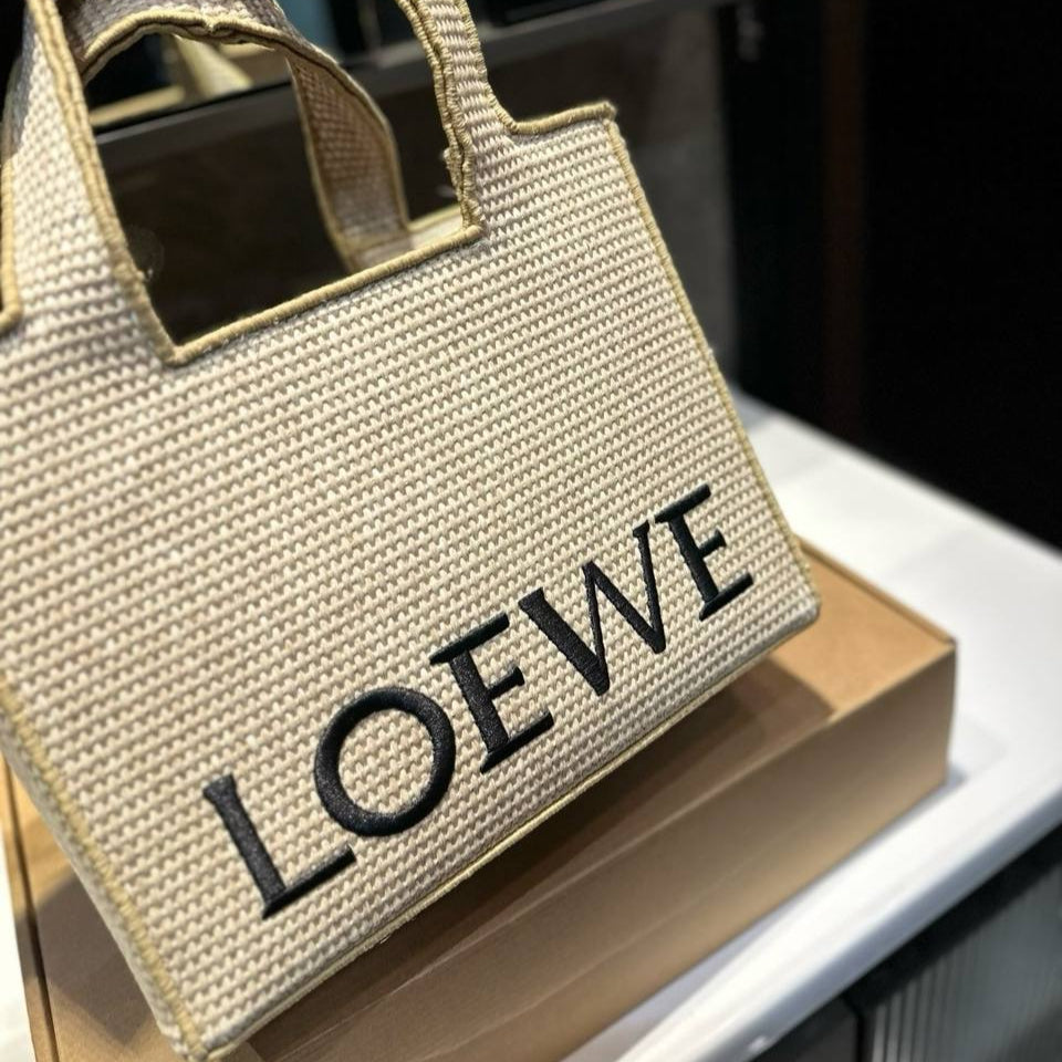 LOEWE - Font Tote Petit en raphia
